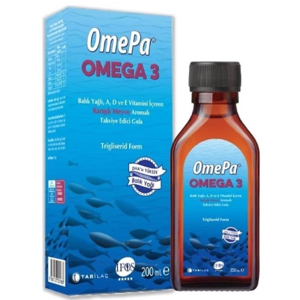 OmePa Omega 3 Balık Yağı 200 ml Karışık Meyveli