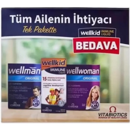 Vitabiotics Aile Boyu Paket - Wellwomen + Wellmann + Wellkid