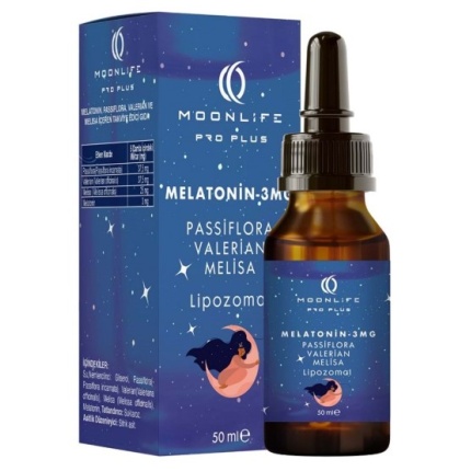 Moonlife Moon Life Melatonin Passiflora Melisa Valerian Lipozomal Damla 3 Mg 50 ml