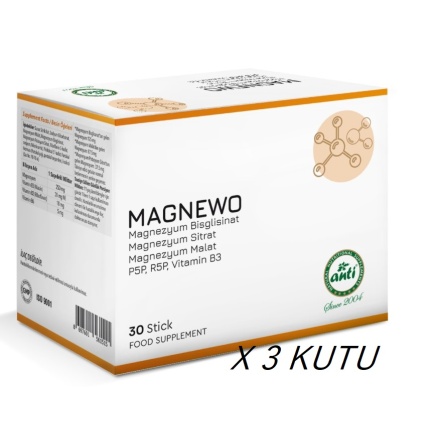 Anti Magnewo Magnezyum 30 Saşe X 3 KUTU KARGO ÜCRETSİZ