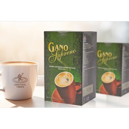 Gano Excel Cafe Supreno Coffee Ganoderma Mantarlı Ginsengli Bitkisel Kahve 20 x 21 gr